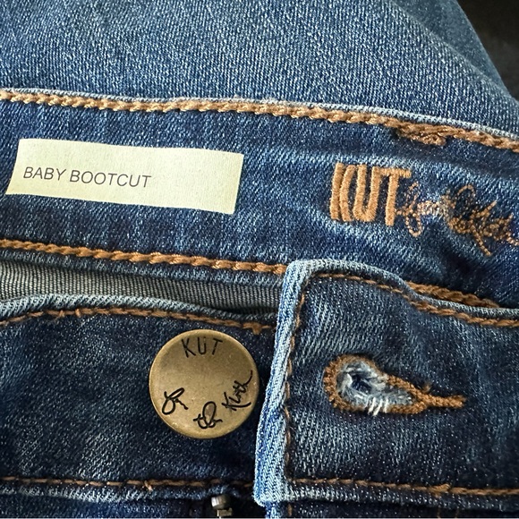 Kut from the Kloth Baby Bootcut Jeans Mid Rise Zip & Button  Size 10S - Picture 9 of 11